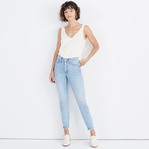 Madewell High Rise Skinny Button Fly Denim